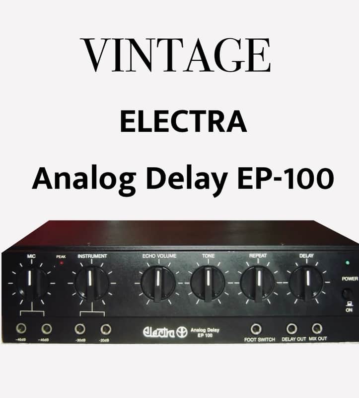 ELECTRA EP-100 Analog Delay, Mic & Instrument Inputs, Tone, Repeat, Vintage Unit - Early 80’s - Black image 1