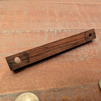 Unbranded Vintage Guitar Bridge With Thumb Wheels Rosewood 1960s image 4