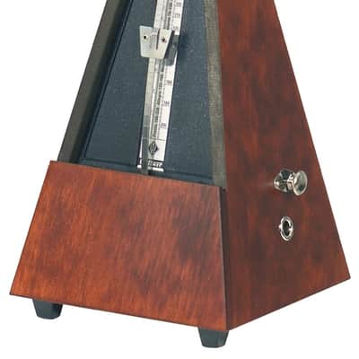 Wittner 811M 800/810 Series Maelzel Metronome Solid Wood Casing Mahogany Brown Matte with Bell image 3