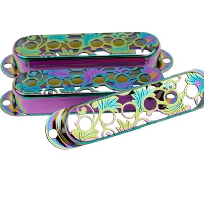3Pcs Guitar Vintage Single Coil Pickup Covers in Rainbow Finish image 1