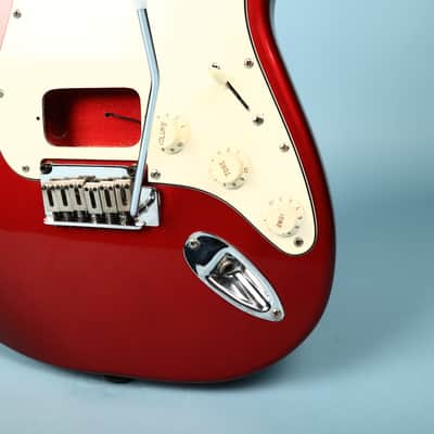 2003 Squier Stratocaster Loaded HH Humbucker Configuration Guitar Red Body image 2