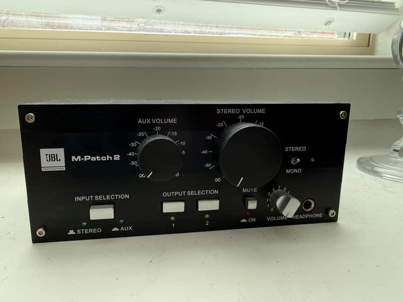 JBL M-Patch 2 Passive Stereo Monitor Controller/Switch Box 2010s - Black image 1
