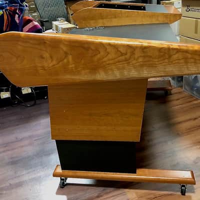 ARGOSY-STYLE CHERRY WOOD CONSOLE STUDIO DESK + 10-SPACE RACK SIDECAR - LOCAL PICKUP ONLY, SUN CITY CENTER,  FLORIDA 33573 image 3