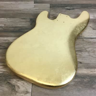Made to Order - FRANCHIN Jupiter bass body Glossy METALLIC LEAF (Gold/Silver/Copper) Basswood Poplar Precision-Bass Style Made in Italy image 3