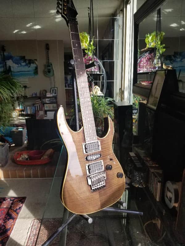 Ibanez SRGT 47 FM thru-neck spot model passive 24F 2003 - Dark Olive Green image 1
