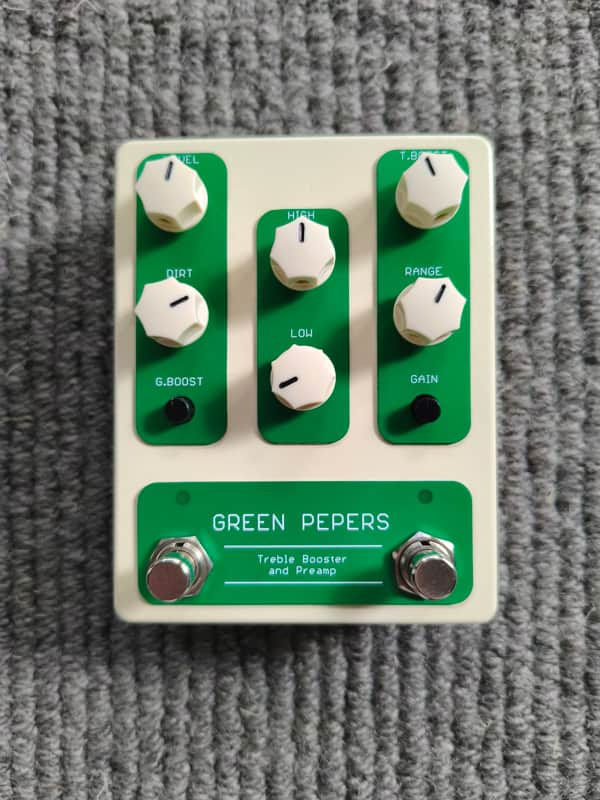 Pepers' Pedals Green Pepers preamp 2024 - Cream image 1