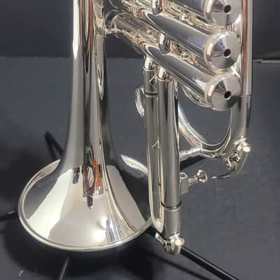 Getzen Eterna PRO Eterna 800S Silver L B Cornet, M/P 's and hardcase  Case  Silver Plate image 13