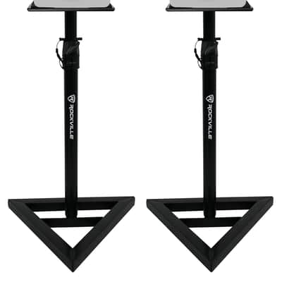 (2) Rockville Adjustable Studio Monitor Speaker Stands For Mackie HR624 MK2 image 1