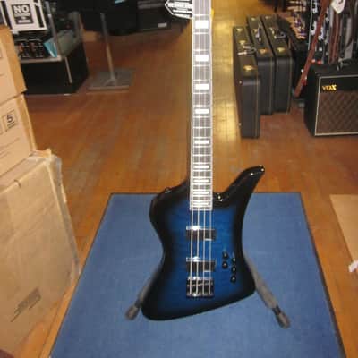 Jackson JS Series Kelly Bird 4-String Electric Bass JS3Q - Trans Blue Burst image 1