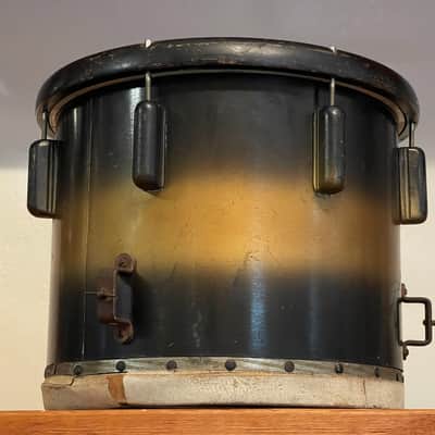 1942 Ludwig & Ludwig Victory 14" Black & Duco Tunable Floor Tom 12x14 image 8