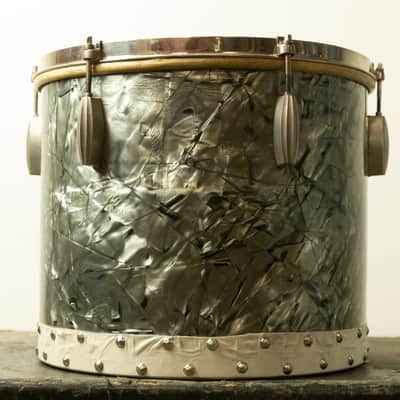 1940s Slingerland 12x14 Black Diamond Pearl Radio King Tom image 3