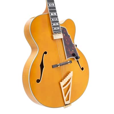 D'Angelico DAEEXL1AMBGT EXCEL EXL 1 Archtop Single Cutaway Hollow Body 6-String Electric Guitar w/Deluxe Hard Case image 2