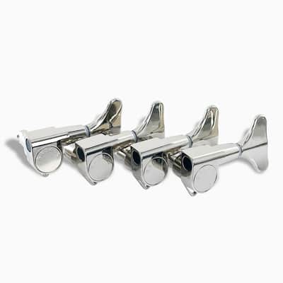 NEW Leo Quan® Badass 4-in-line Set SGT™ Bass Keys - Sealed 20:1 Ratio - NICKEL image 2