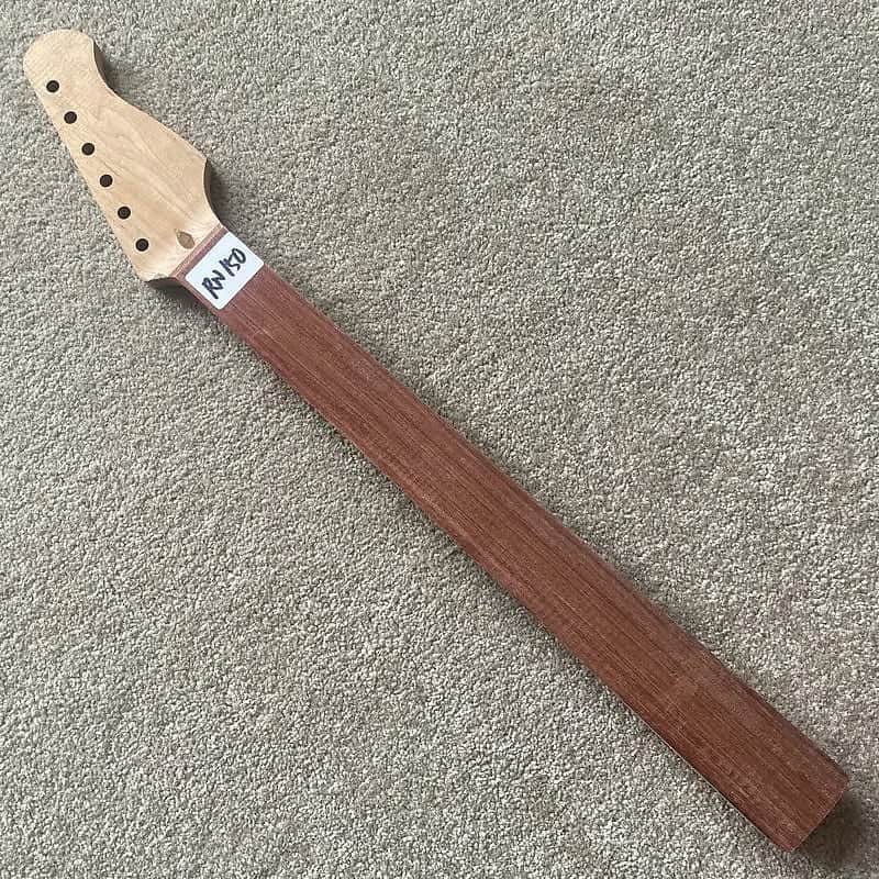 Maple Wood Guitar Strat Style Neck, Fretless Rosewood Fingerboard image 1