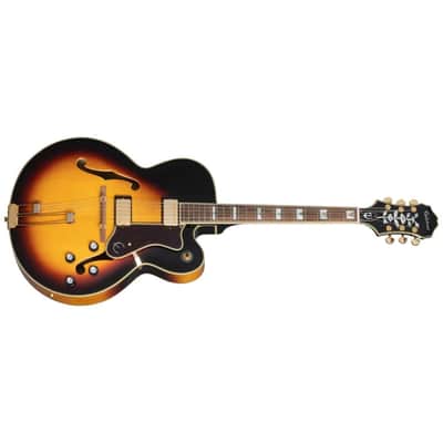 Epiphone Broadway Hollowbody Guitar w/ Gig Bag - Vintage Sunburst image 3