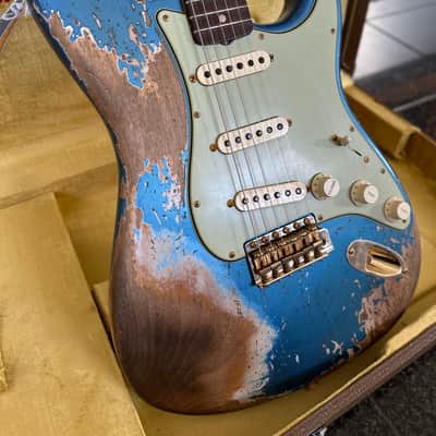 Fender Fender Custom Shop Wild West Guitars 25th Anniversary 1960 Stratocaster Heavy Relic 2024 - Lake Placid Blue image 5