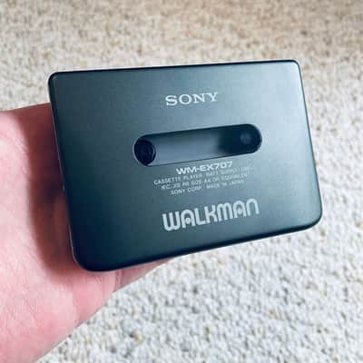 [RARE FULL SET] SONY WM EX707 Walkman Cassette Player, NEAR MINT BLACK, Working !! image 8