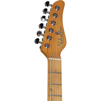 Schecter MV-6 Electric Guitar, with Maple Fingerboard, Super Sonic Blue image 4