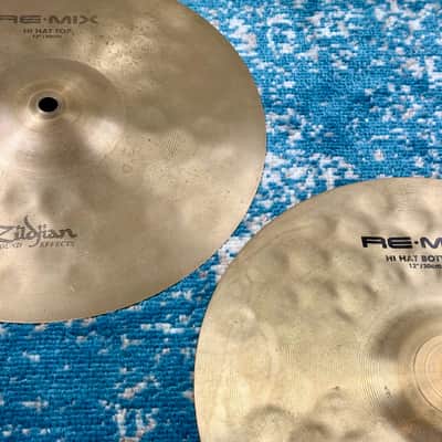 1998 12” Zildjian REMIX HIHATS 664g 965g image 7