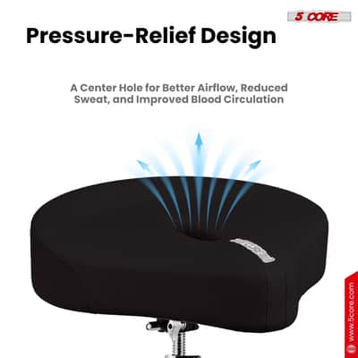 5 Core Drum Throne w 4.5" Padded Stool Adjustable Drummer Chair image 3
