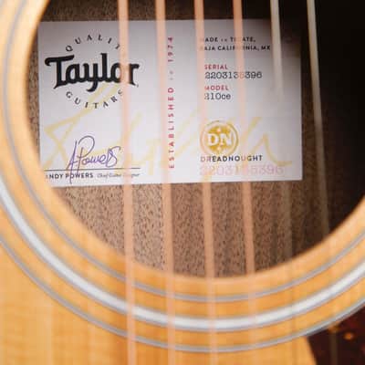 Taylor 210ce Dreadnought Acoustic-Electric Guitar image 8