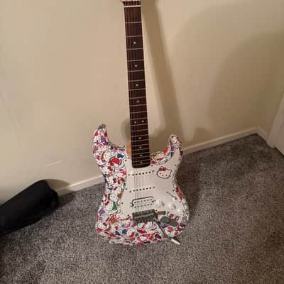 Fender Stratocaster MIM 2004-2008 - hello kitty Stickered image 1