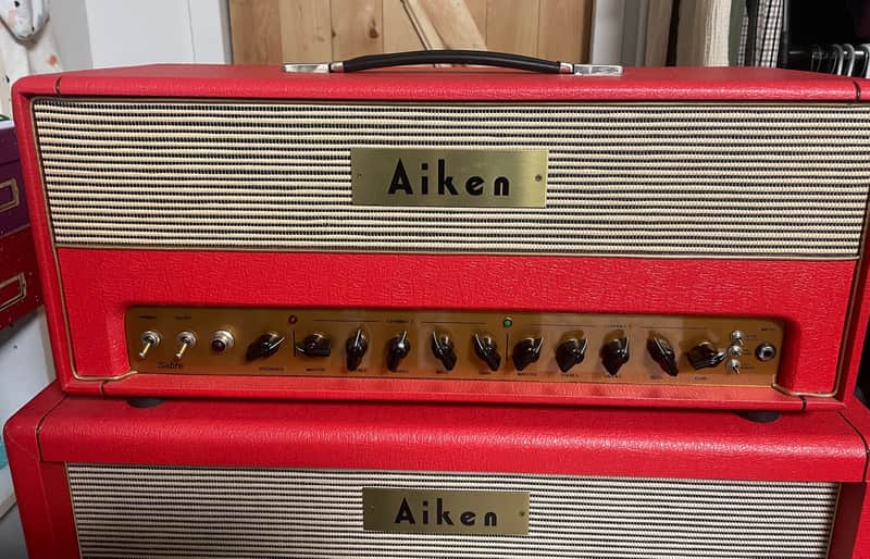 Aiken Sabre Head (50 Watt) W/Aiken Matching 2x12 - Red image 1