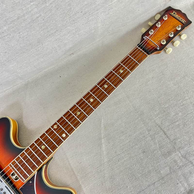 Decca DMI-501 1960s Sunburst Semi Hollow Short Scale Teisco | Reverb