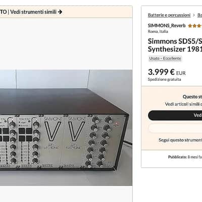 Simmons SDS5/SDSV Modular Drum Synthesizer 1981 image 5
