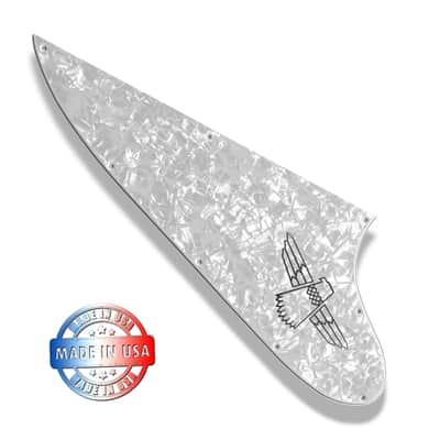 White Pearl 4 Ply Pickguard for Epiphone Thunderbird Option 1 W/ Decal Made in USA by WD image 2