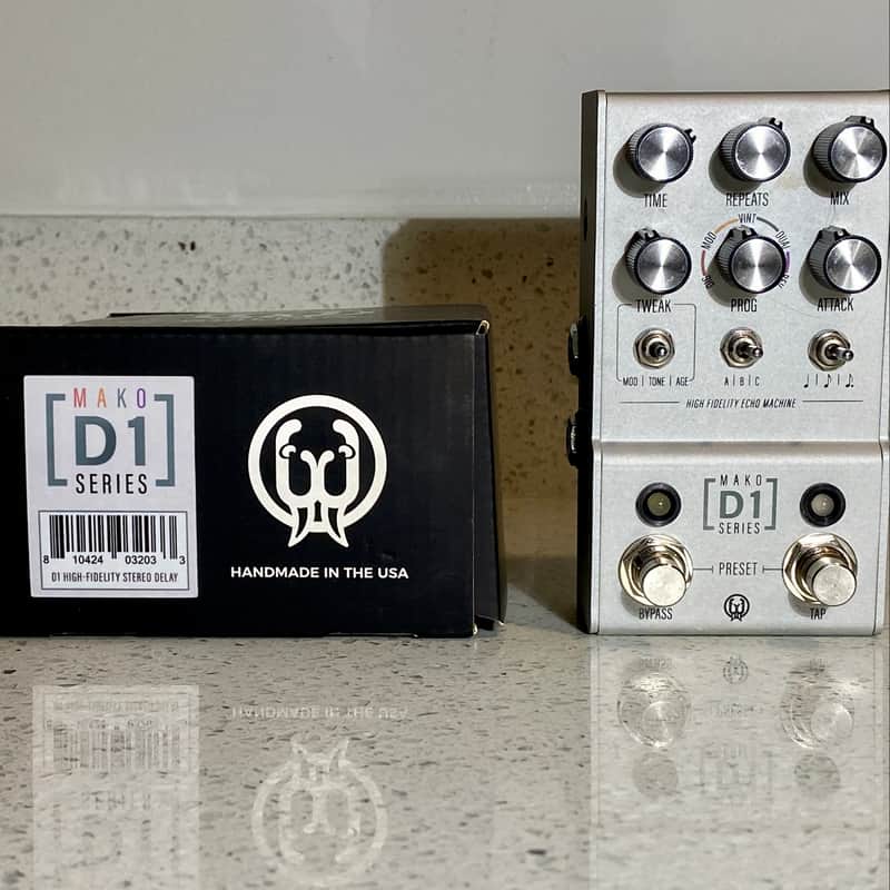 ~2023 Walrus Audio Mako D1 High-Fidelity Stereo Delay V2 Grey