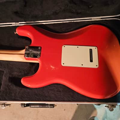 Fender  strat player 11 coral  red Mexico made image 7