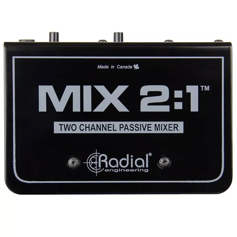 RADIAL Mix 2:1 2 channel stereo to mono mixer, passive, TRS & XLR in - Mix Two - One- 2025 Pro Box image 1