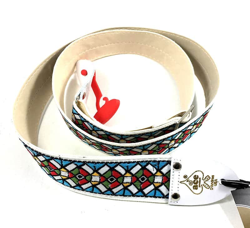 Ace Guitar Strap  Vintage Style  Stained Glass Design  D'Andrea image 1