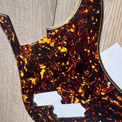 62 Fender Precision Pickguard  60 thru 71 Relic Aged  Brown / Orange Fire Tortoise USA RI image 12