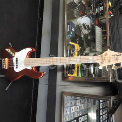Bass Mods Lefty J/P style 5 string Orange image 2