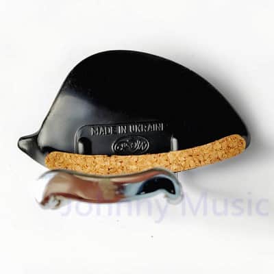 1/4 Violin Chinrest by Dresden, Normal Plate, Corked, Standard Plastic Incl Adjustment Pin Key, "A" Quality image 2