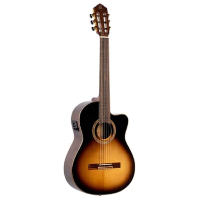 Ortega RCE158SN-TSB Performer Series Solid Spruce Top Mahogany Neck Cutaway Nylon 6-String Classical Acoustic-Electric Guitar w/Gig Bag image 2