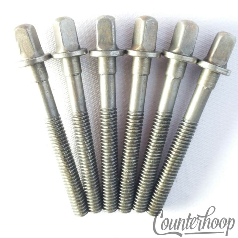 Leedy&Ludwig 6x 1 7/8"Tensioner Snare/Tom T-Rods Drum Nickel Plating Vintage 50s image 1