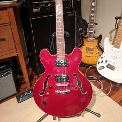Samick Artist Series - SAN-450 - 335 copy - Lefty conversion 90s red image 2