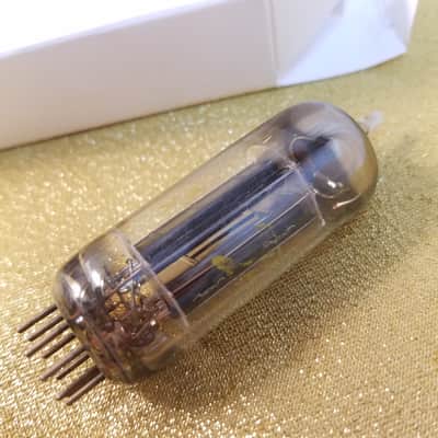 Tung-Sol etc. Matched Pair (2) black plate 6CG7 tNOS AT1000 TESTED Vacuum Tubes dual triode 1954-1960 image 2