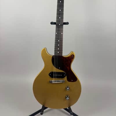 Brown Bear Guitars Korina Les Paul Junior double cut gold metallic image 2