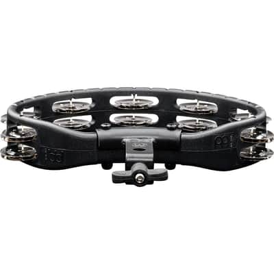Meinl Headliner Drum Set Mounted Tambourine Steel Jingles Black image 4