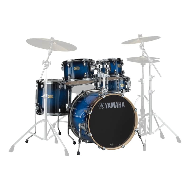 Yamaha Stage Custom 5-piece Shell Pack 10/12/16/22/5.5x14 (Deep Blue Sunburst) SBP2F50DUS