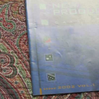 very litely handled genuine Roland / Boss 2002 New Product Catalog Vol. 1 (January 2002) - features 24 products - color, semi gloss sheen, thin quality paper, 44 Total Pages from Front Outer Cover to Back Outer Cover, L: 11" x W: 8 & 3/8" printed in Japan image 24
