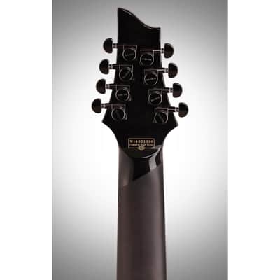 Schecter Hellraiser Hybrid C-8 Electric Guitar, 8-String, Transparent Black Burst image 8
