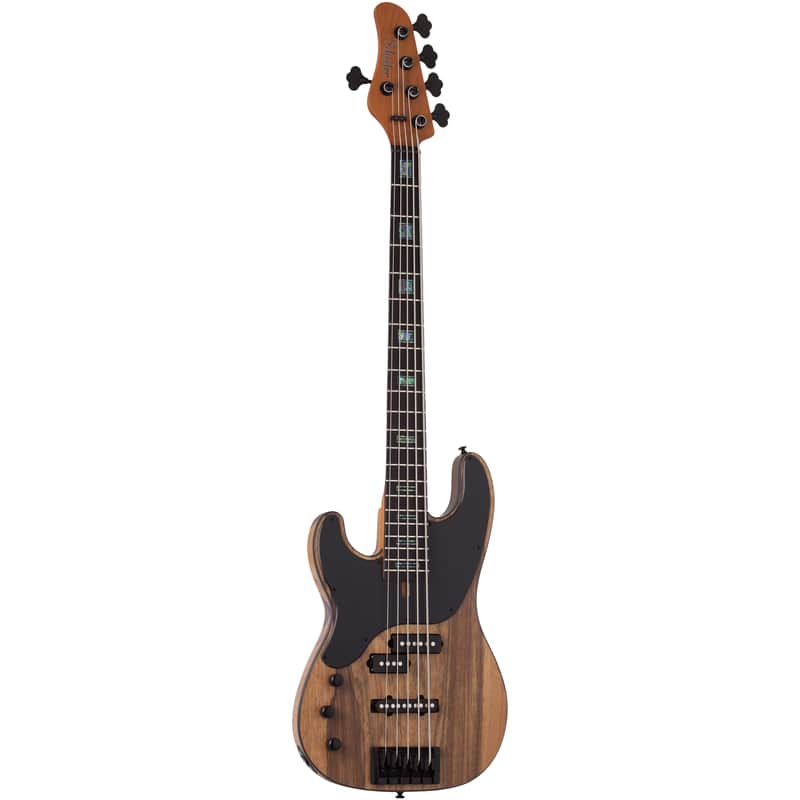 Schecter Model-T 5 Exotic Black Limba Left-Handed Natural Satin image 1