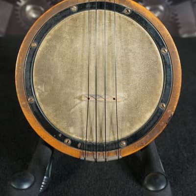 Antique Banjolele Ukulele - Closed Back with F Holes image 5