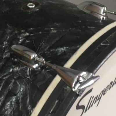 Vintage 1962 Slingerland Chicago Niles USA American Bass Drum 14x20 Black Diamond Pearl Limited Edition Gene Krupa image 3