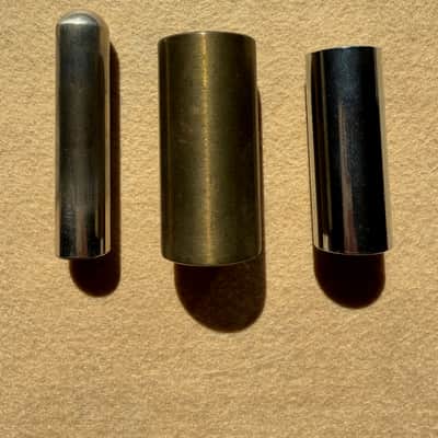 Three Vintage Guitar Slides, Brass and Steel image 2